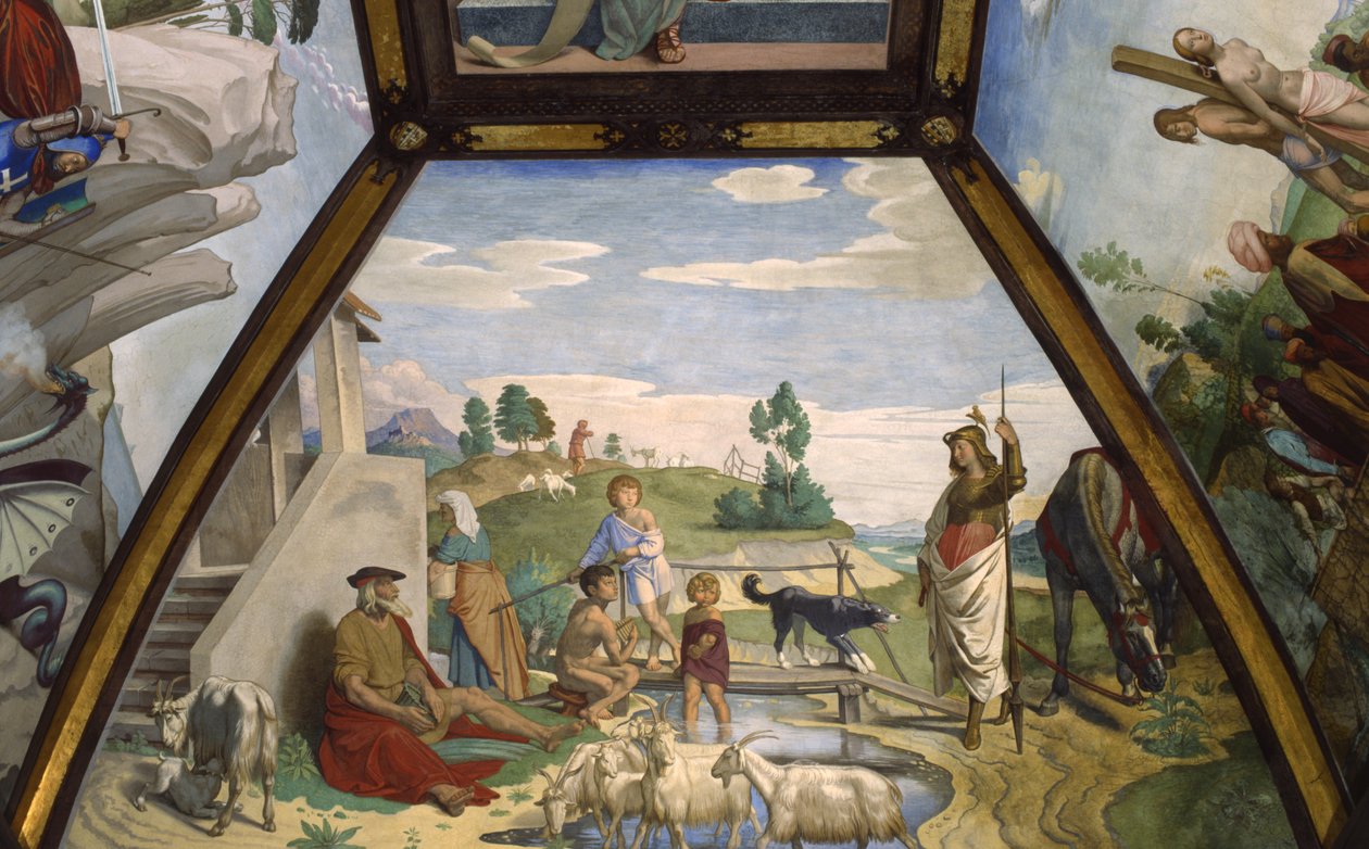 Erminia blant gjeterne av Friedrich Overbeck