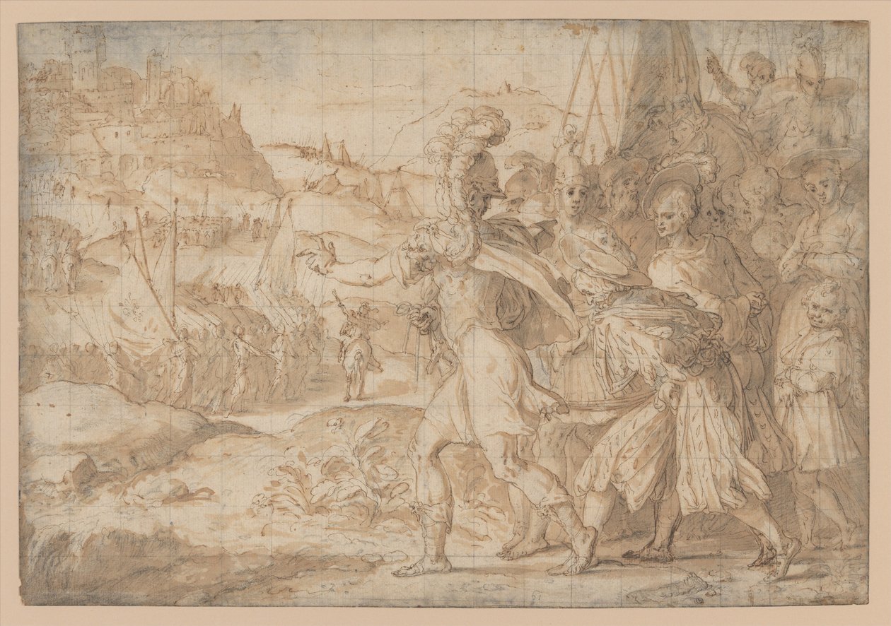 Beleiringen av Faesulae (Fiesole) av Friedrich Sustris