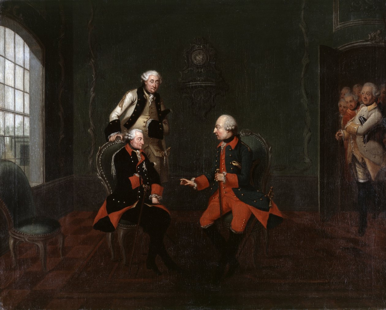 Møte mellom Frederick den store og keiser Joseph II i Neisse av Friedrich Wilhelm Bock