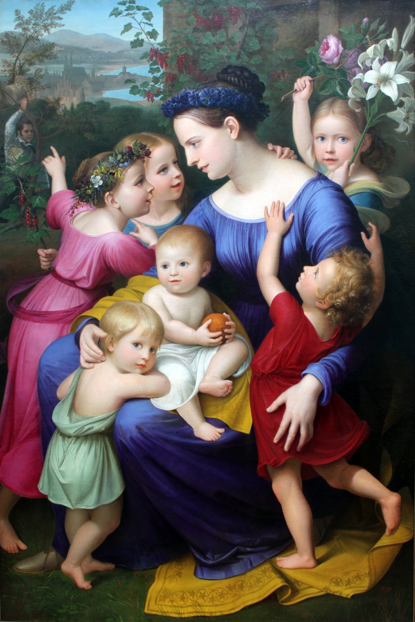Familien til kunstneren av Friedrich Wilhelm Herbig