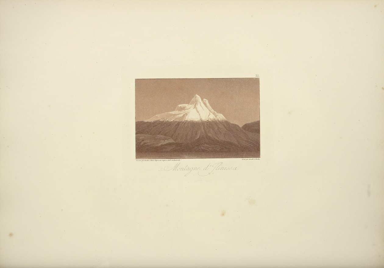 Mountains of Jlinissa, tegnet av Gmelin, gravert bu Arnold, illustrasjon fra 