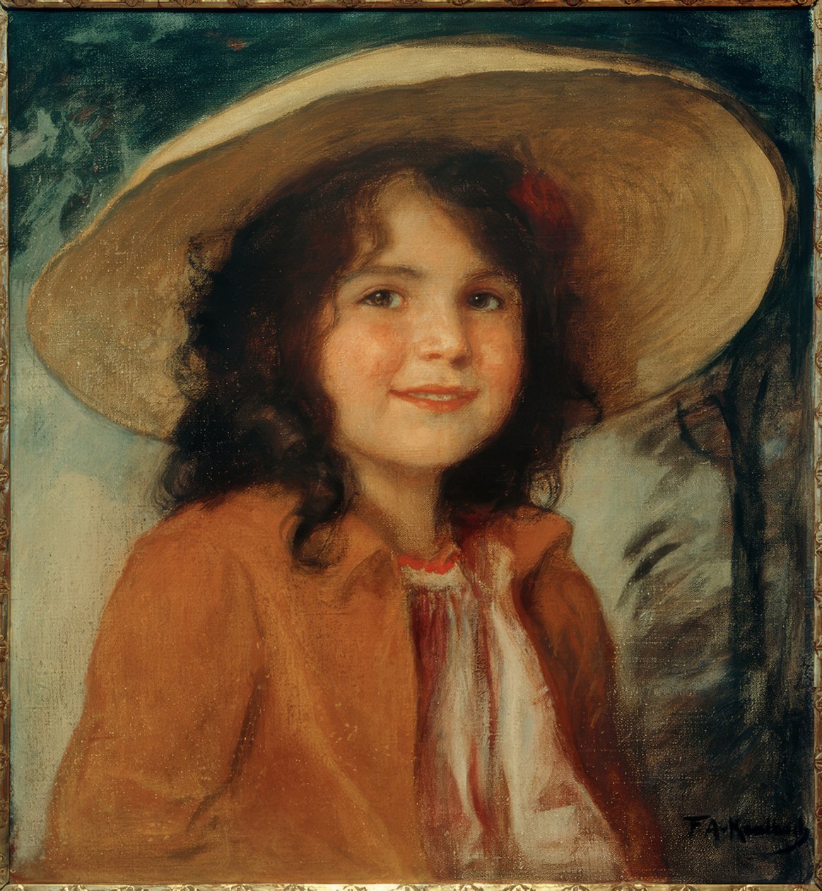 Portrett av Hedda, kunstnerens datter av Friedrich August von Kaulbach