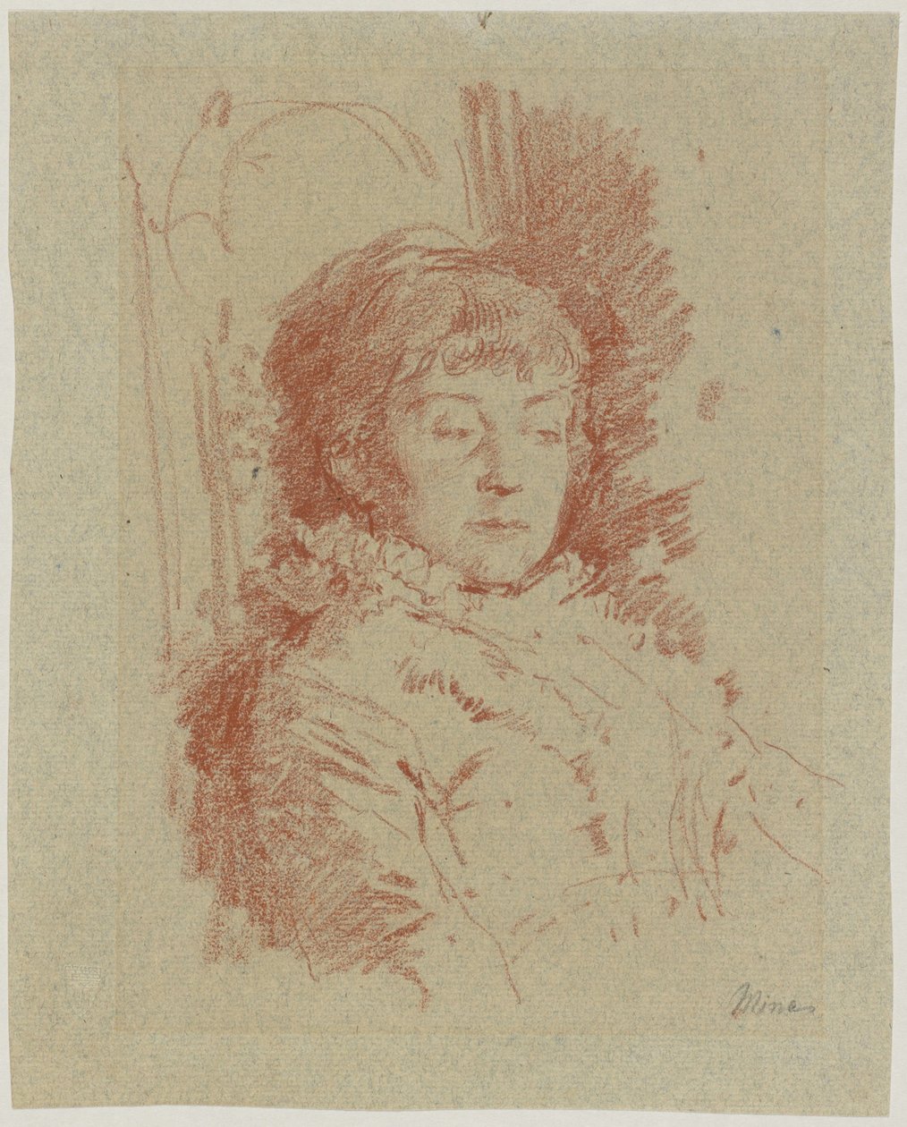 Portrett av Mina Kaulbach av Friedrich August von Kaulbach