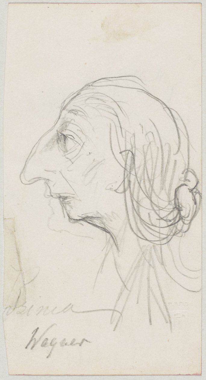 Karikatur av Cosima Wagner av Friedrich August von Kaulbach
