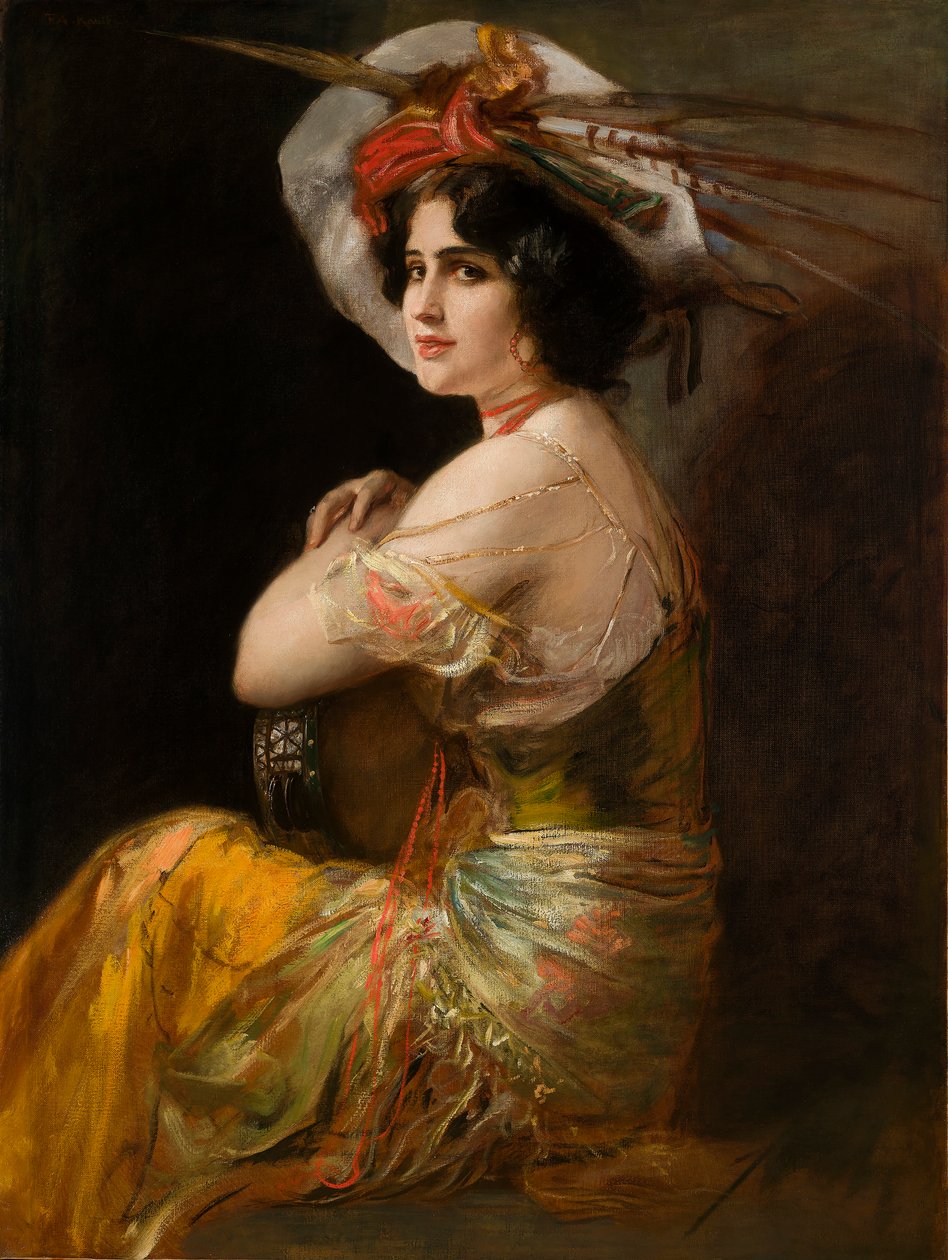 Rosario Guerrero som Carmen, ca. 1908. av Friedrich August von Kaulbach