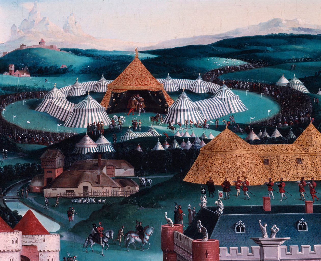 Intervju av Francois I og Henry VIII på Golden Sheet Camp 7. juni av Friedrich Bouterwek