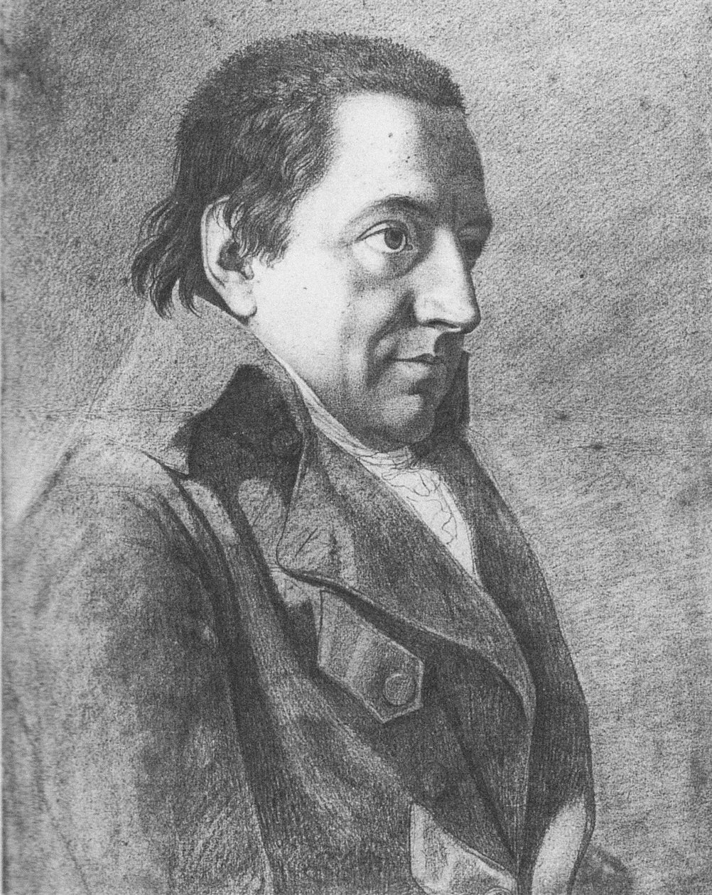 Portrett av Johann Gottlieb Fichte 1762-1814, ca. 1800 av Johann Friedrich Bury