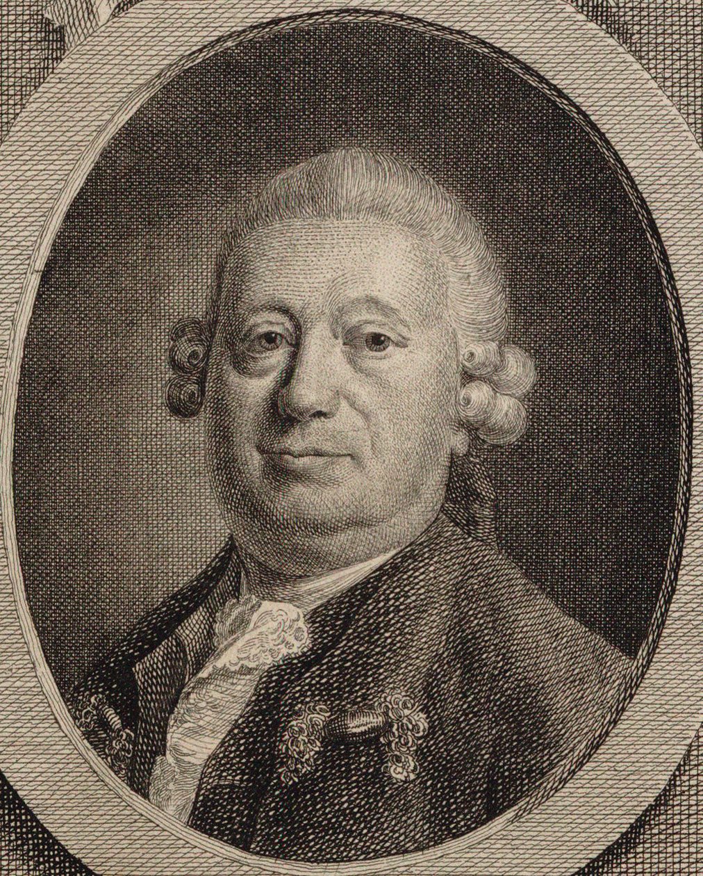Portrett av komponisten Johann Heinrich Rolle 1716-1785, 1780. av Friedrich Christian Gottlieb Geyser