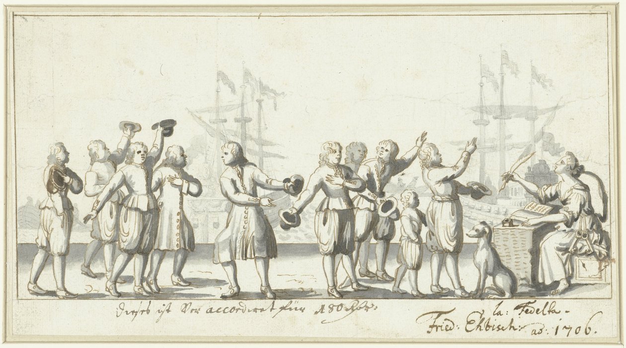 Symbolsk for fredsforhandlingene i 1706 (?) av Friedrich Ebisch