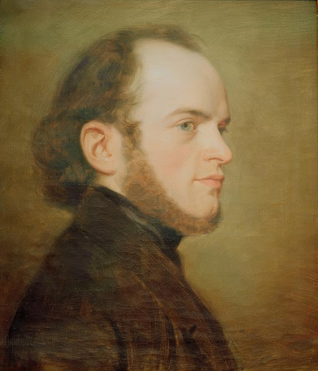 Portrett av den unge Adolph Menzel av Friedrich Eduard Meyerheim