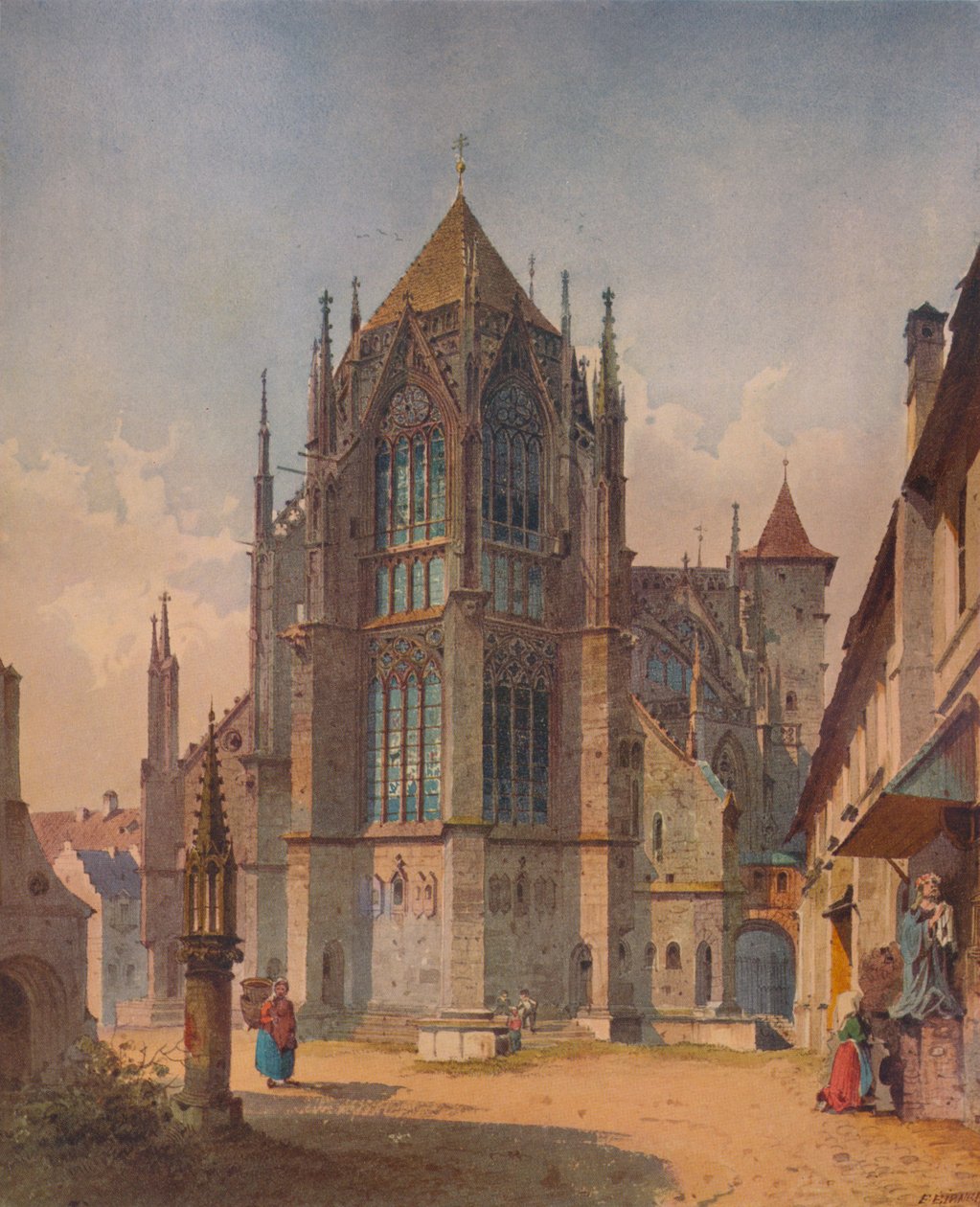 En fransk kirke, c1863, 1938 av Friedrich Eibner