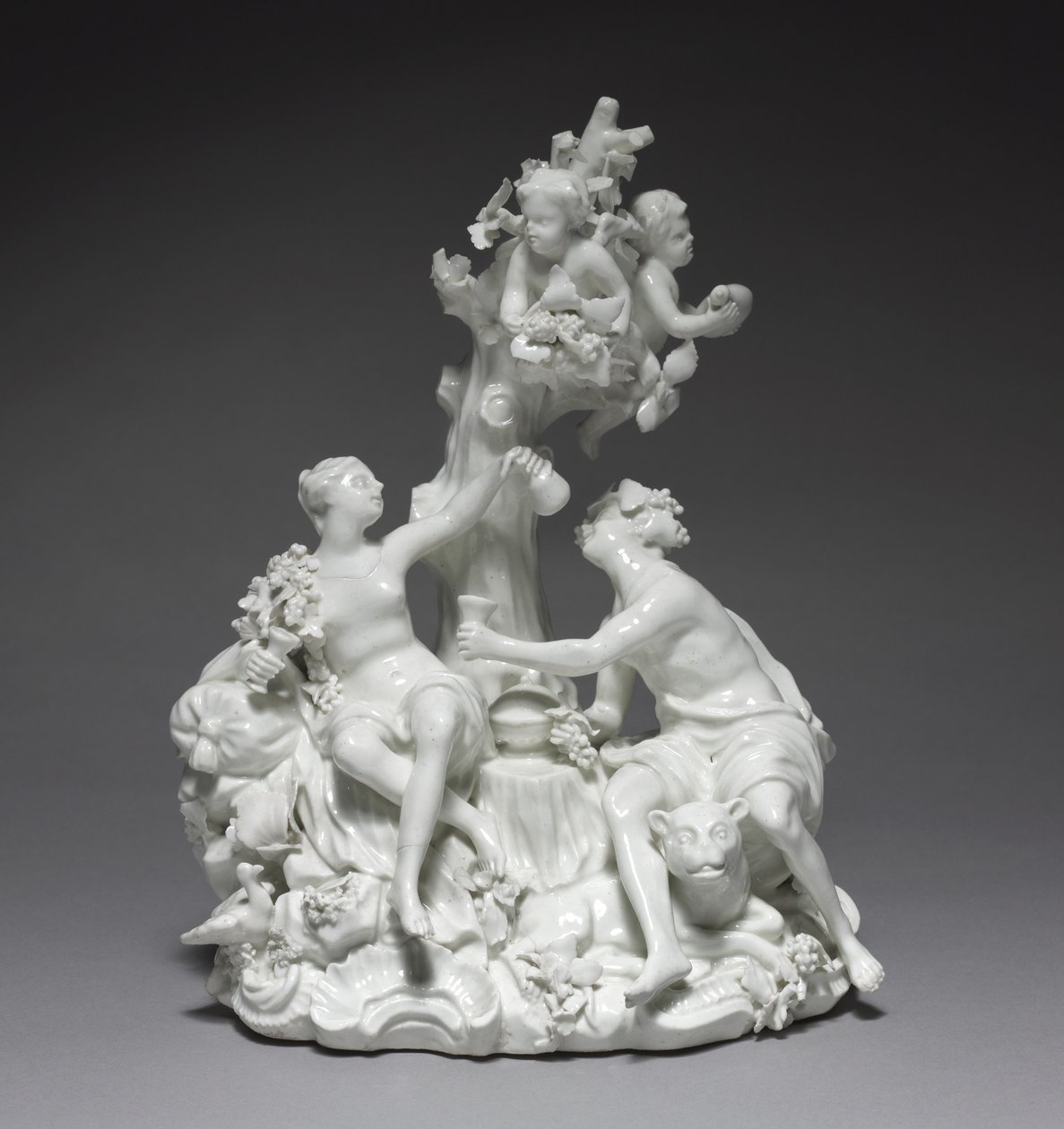 Bacchus og Venus, produsent Tournay Factory, Belgia, ca. 1755 av Friedrich Elias I Meyer
