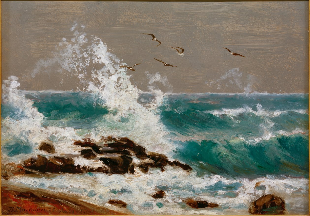 Østvindsurfing på Arran av Friedrich Ernst Morgenstern
