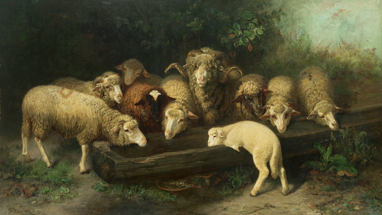 Sauetrauet, 1800-tallet av Friedrich Ferdinand Schmalzigaug