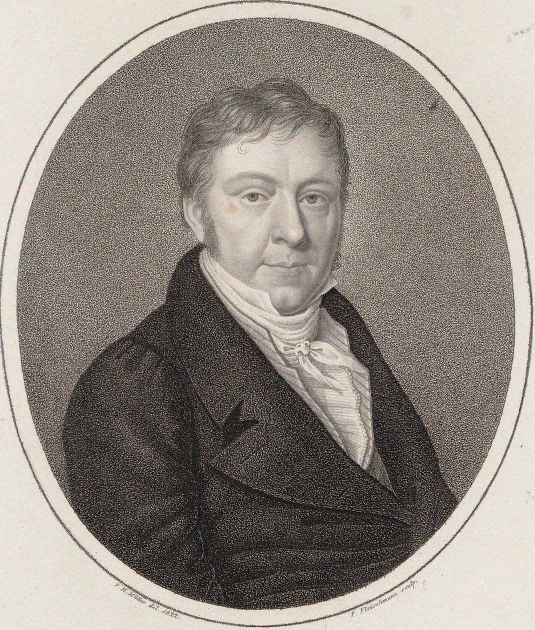 Portrett av Johann Nepomuk Hummel 1778-1837. av Friedrich Fleischmann