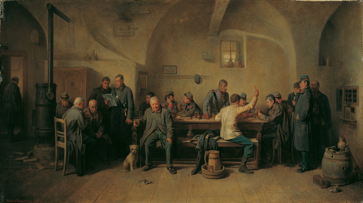 Soldater i kantina av Friedrich Friedländer Ritter von Malheim