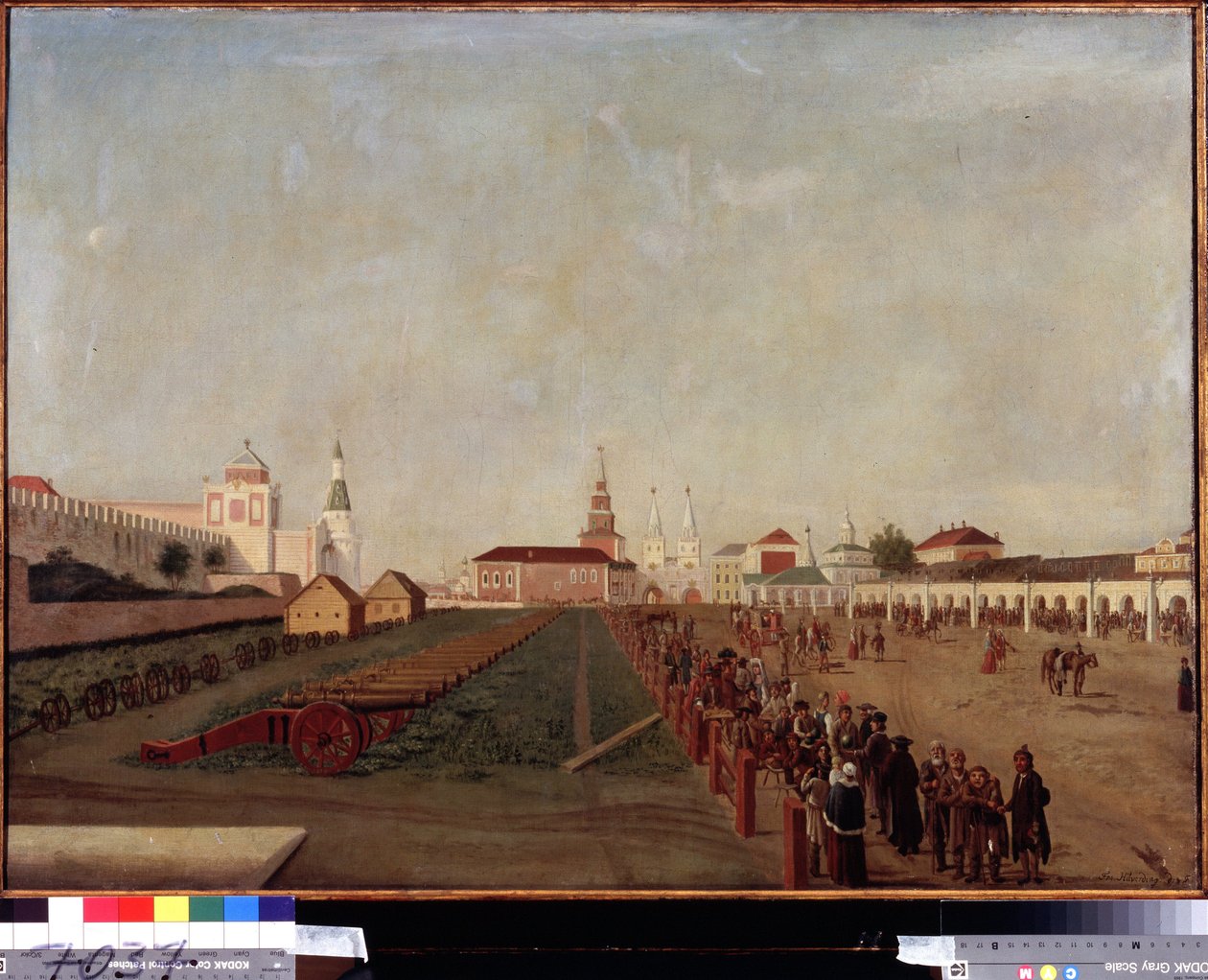 Den røde plass i Moskva. Maleri av Friedrich Hilferding (1710-1798), olje på lerret, ca 1780. Tysk kunst fra 1700-tallet. Statens russiske museum, St. Petersburg. av Friedrich Hilferding