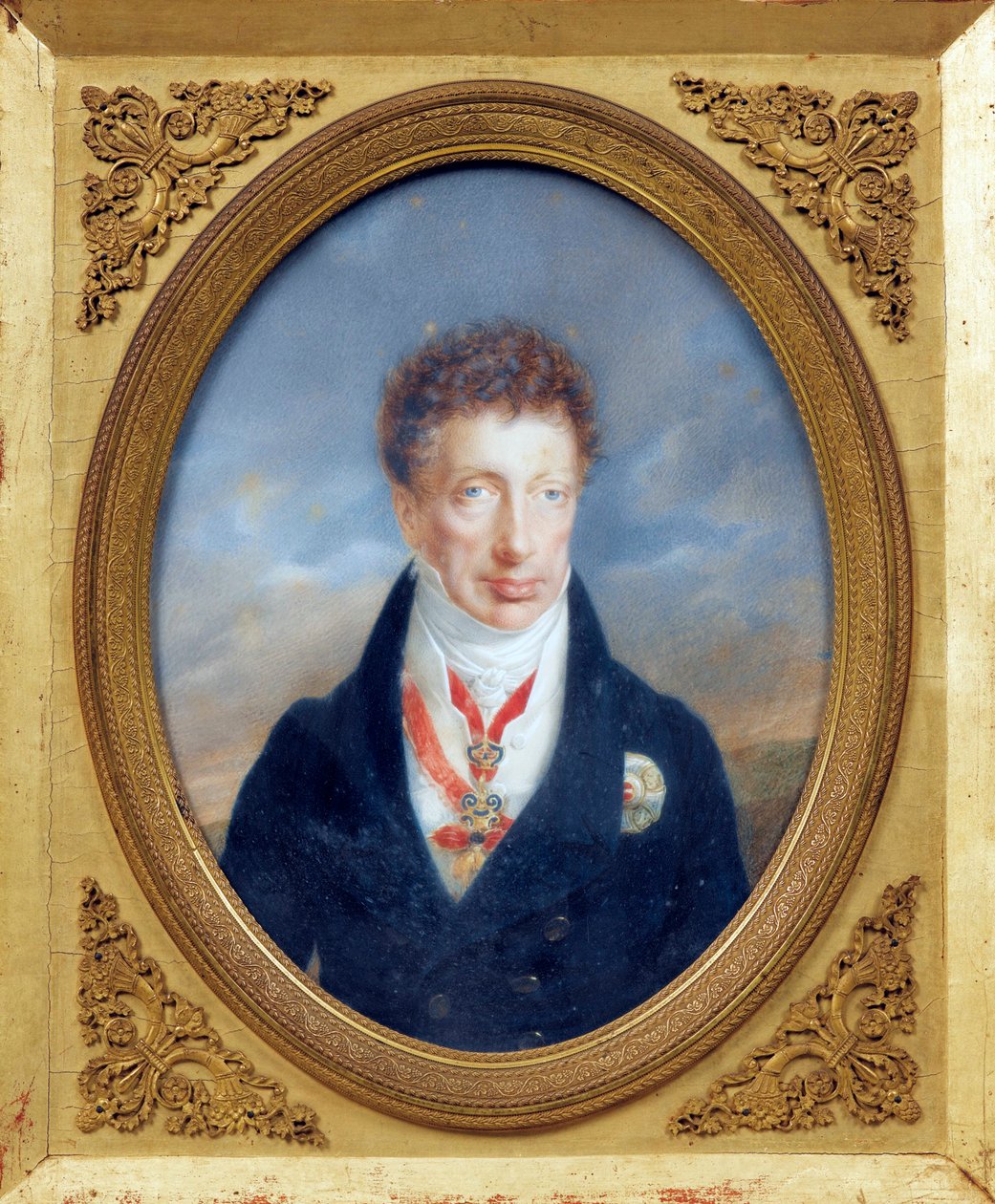 Charles-Louis d'Autriche-Teschen (Charles Louis d'Autriche Teschen) - Erkehertug Charles av Østerrike (1771-1847), hertug av Teschen par Lieder, Friedrich Johan Gottlieb (1780-1859), ca. 1823 - Akvarell, Gouache på papp, 21,2x16 - Privat samling av Friedrich Johann Gottlieb Lieder
