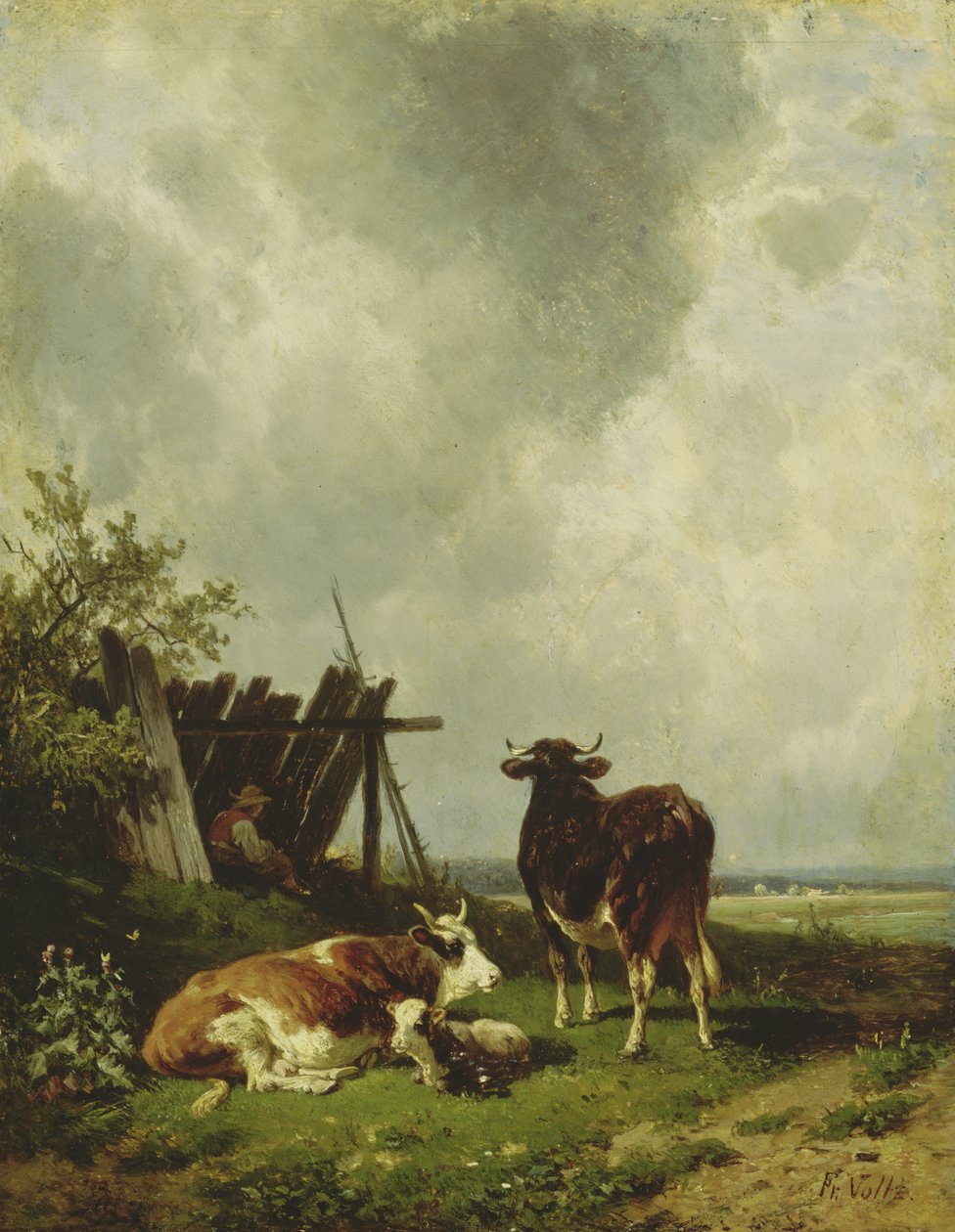 Kuene, 1800-tallet av Friedrich Johann Voltz