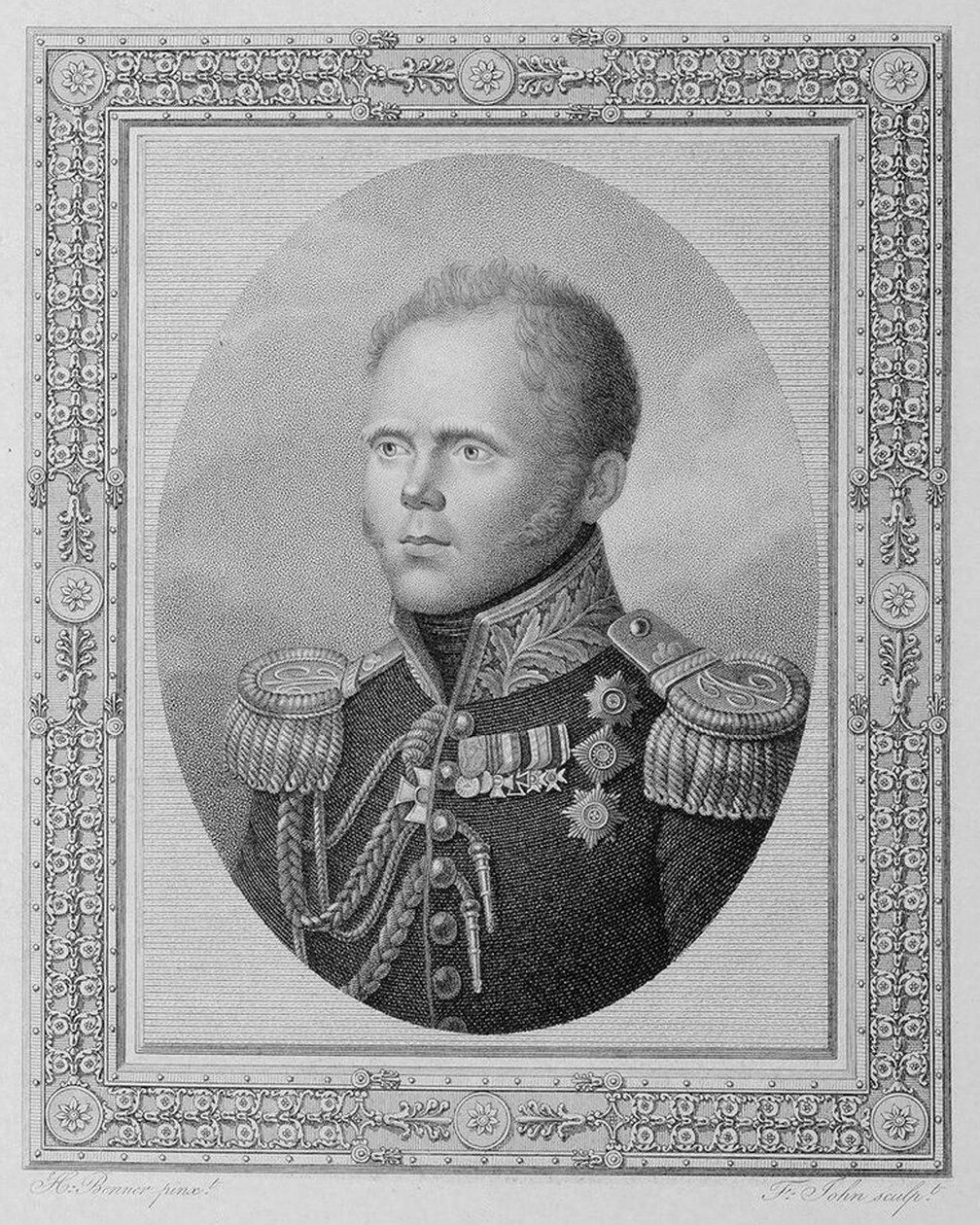 Portrett av storhertug Konstantin Pavlovich av Russland 1779-1831, første kvartal av 1800-tallet. av Friedrich John
