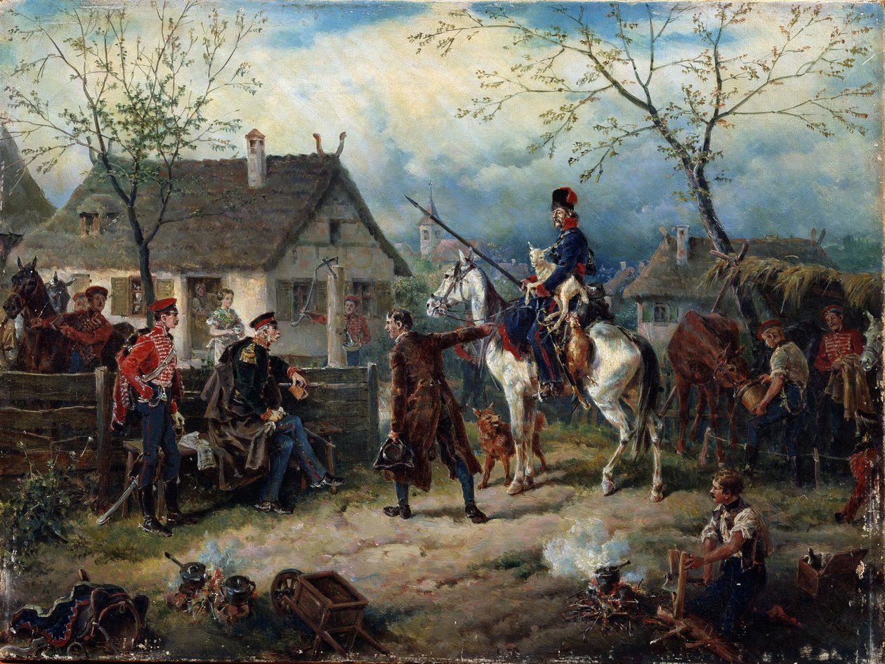 Scene fra den russisk-franske krigen i 1812 av Friedrich Kaiser