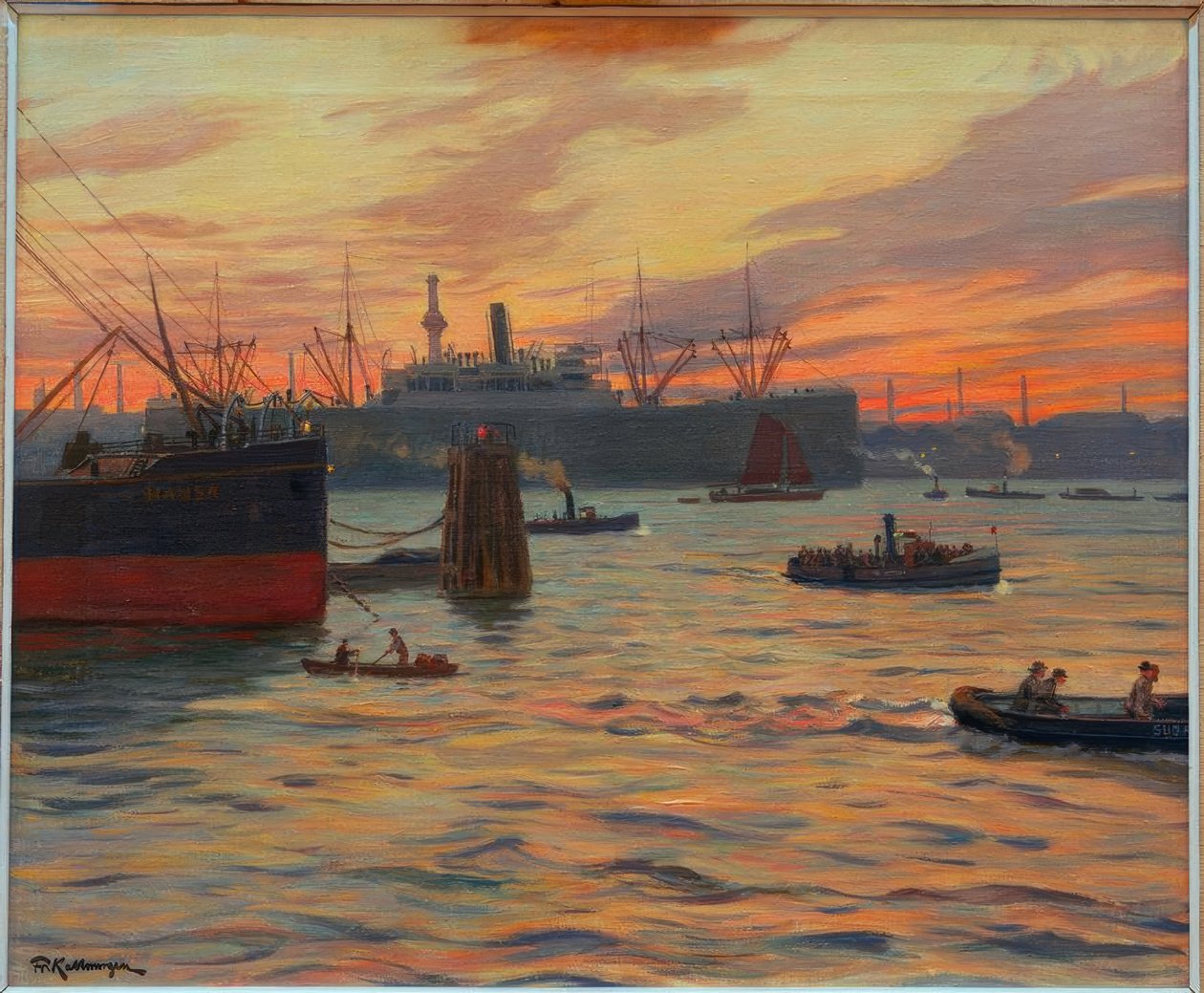 Hamburg havn av Friedrich Kallmorgen