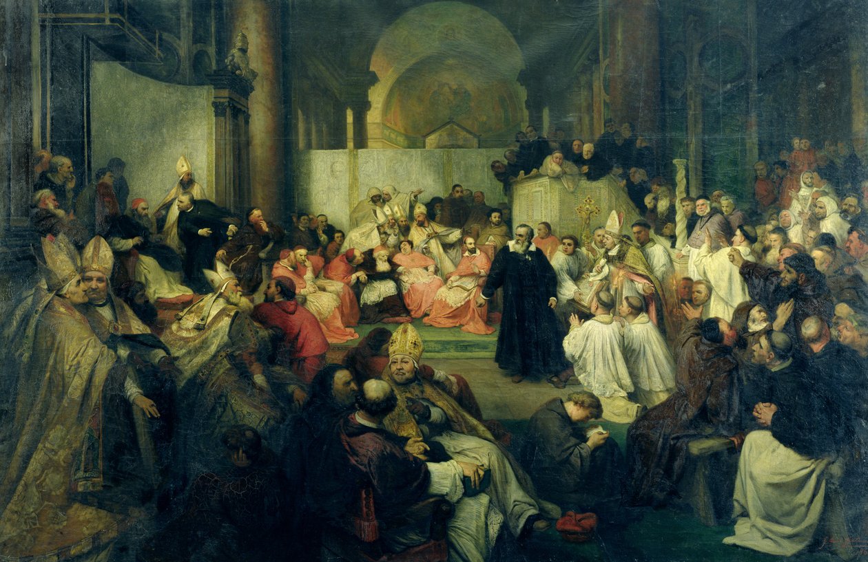 Galilei for rådet, 1861 av Friedrich Karl Hausmann