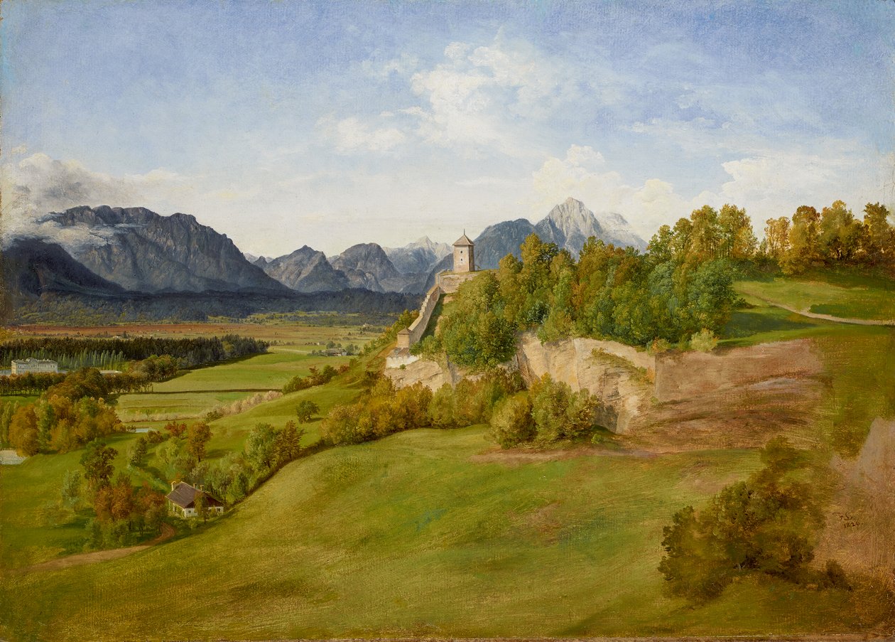 Mönchsberg i Salzburg med Josefsturm av Friedrich Loos
