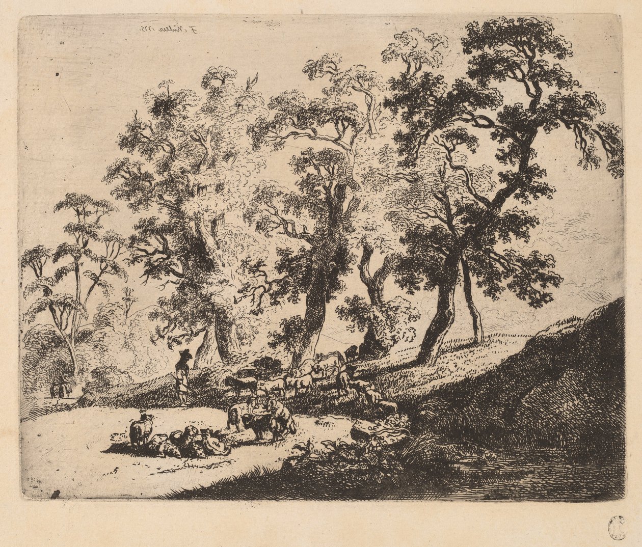 Landskap med gjetere av Friedrich Müller