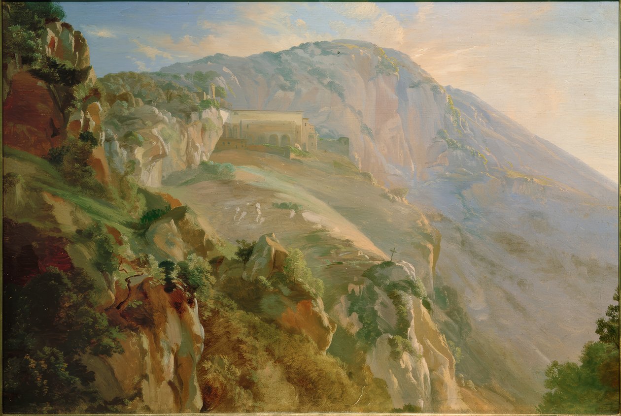 Kloster i fjellene nær Subiaco av Friedrich Nerly