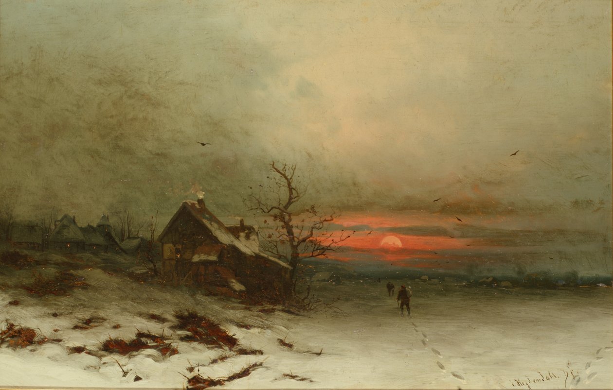 Kommer hjem ved solnedgang av Friedrich Nicolai Joseph Heydendahl