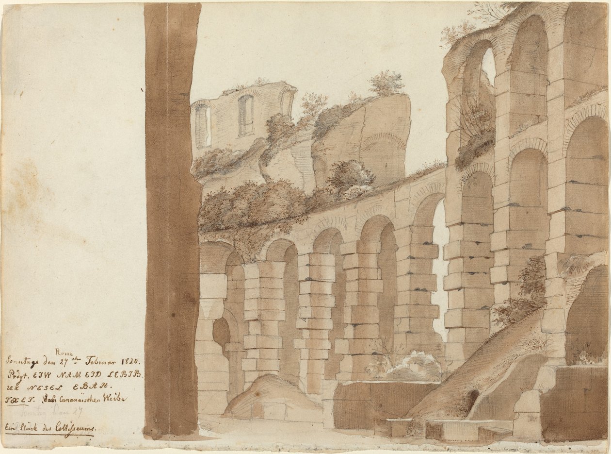 Et hjørne av Colosseum av Friedrich Olivier
