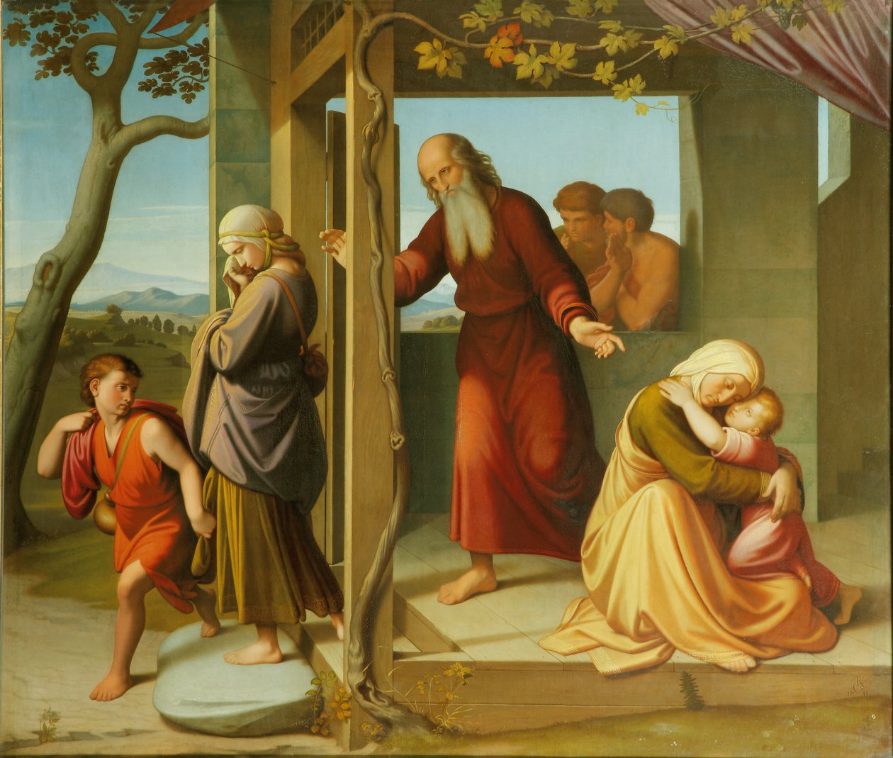 Forvisningen av Hagar, 1841 av Friedrich Overbeck