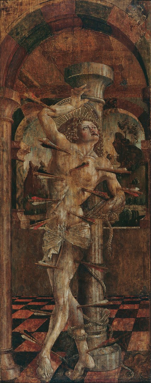 St. Sebastian (inne) og St. Sebastian (utenfor) av Friedrich Pacher