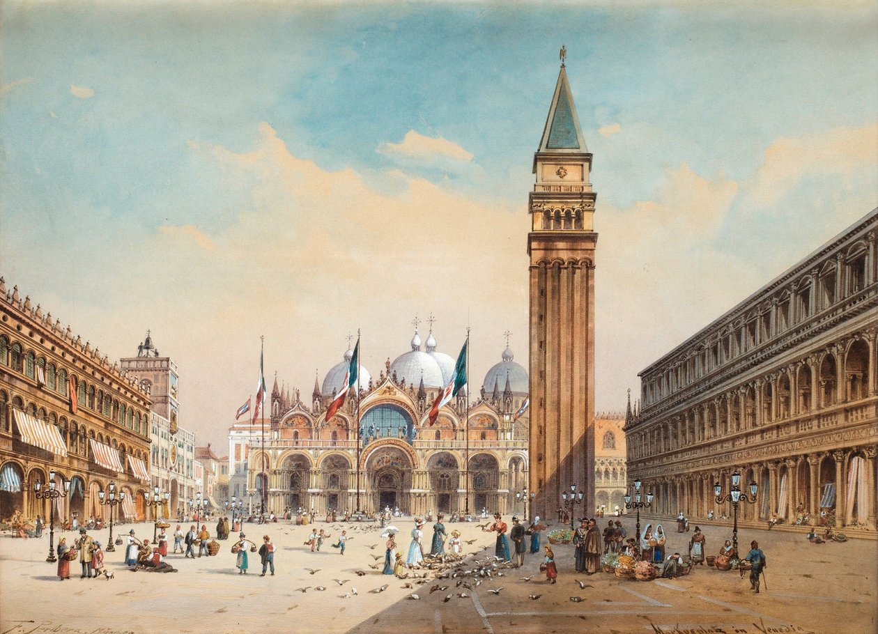 Piazza di San Marco, Venezia av Friedrich Perlberg av Friedrich Perlberg