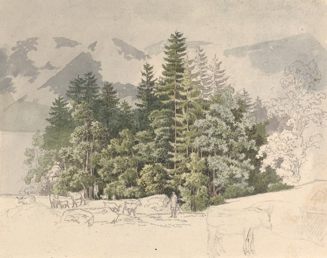 Alpint landskap av Friedrich Salathé