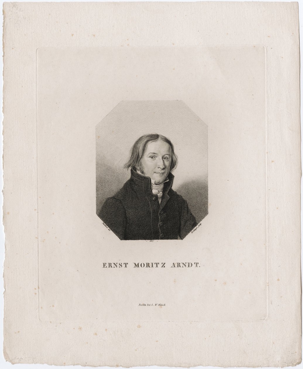 Portrett av Ernst Moritz Arndt, 1817 av Friedrich Wilhelm Bollinger