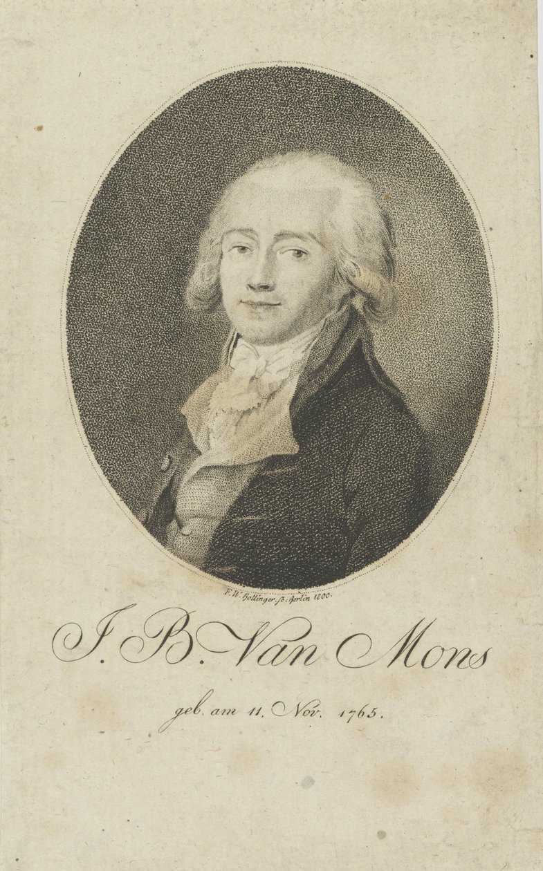 Portrett av Jean-Baptiste Van Mons 1765-1842, 1800. av Friedrich Wilhelm Bollinger