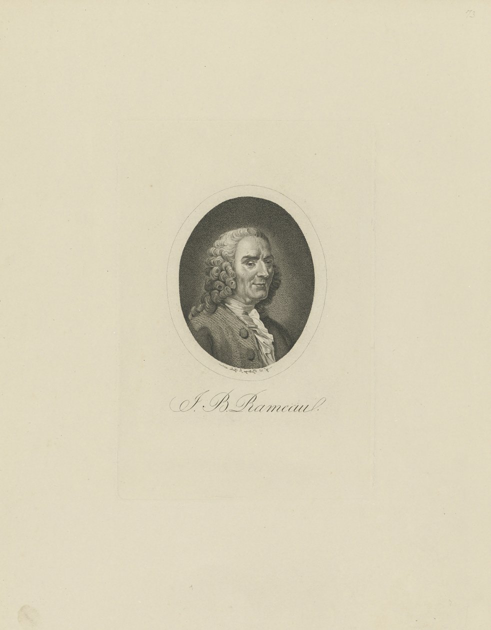 Portrett av komponisten Jean-Philippe Rameau 1683-1764, 1802. av Friedrich Wilhelm Bollinger