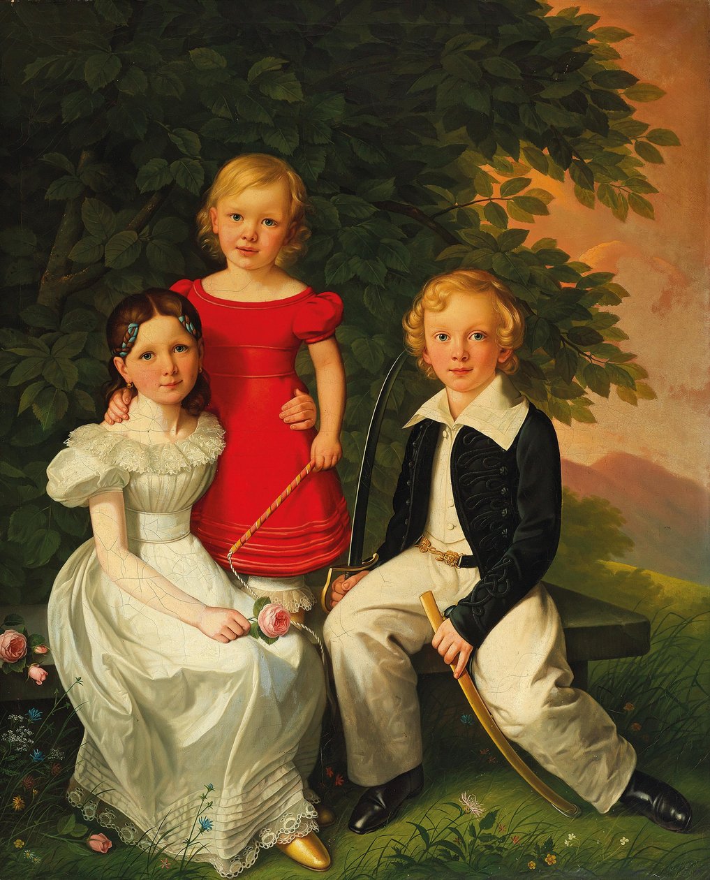 Søsken fra kjøpmannsfamilien Rohde i Berlin av Friedrich Wilhelm Herdt