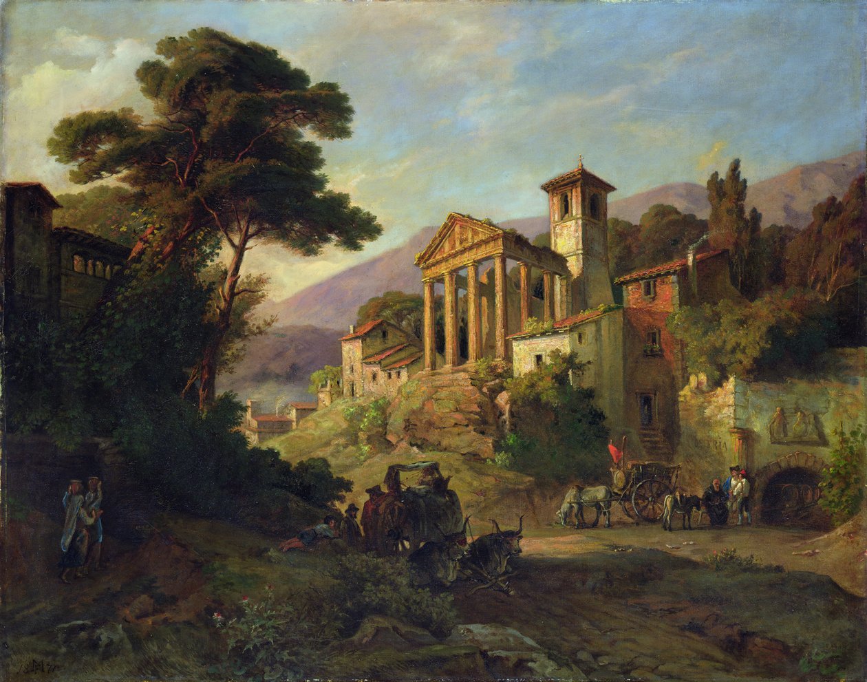 Italiensk landskap, 1871 av Friedrich Wilhelm Mueller