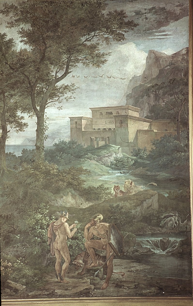Odysseus på øya Circe, Scener fra Odysseen av Friedrich the Elder Preller