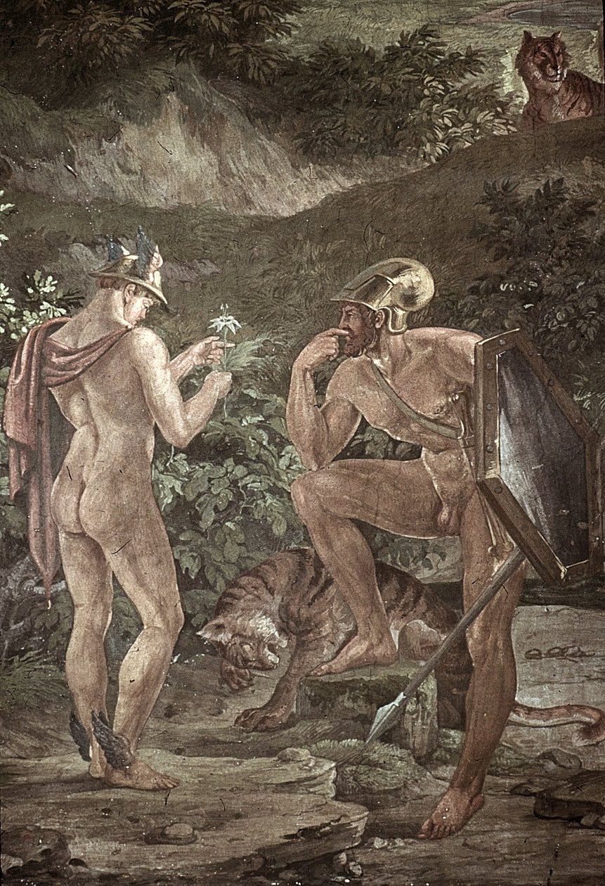 Odysseus på øya Circe, Scener fra Odysseen av Friedrich the Elder Preller