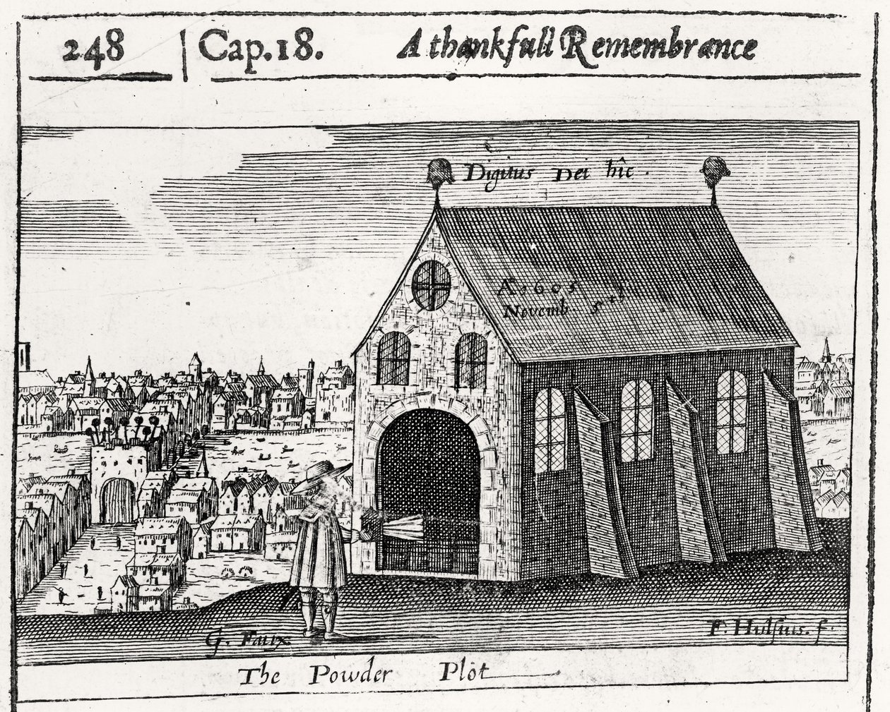 Et takknemlig minne om Powder Plot, 5. november 1605 av Friedrich van Hulsen