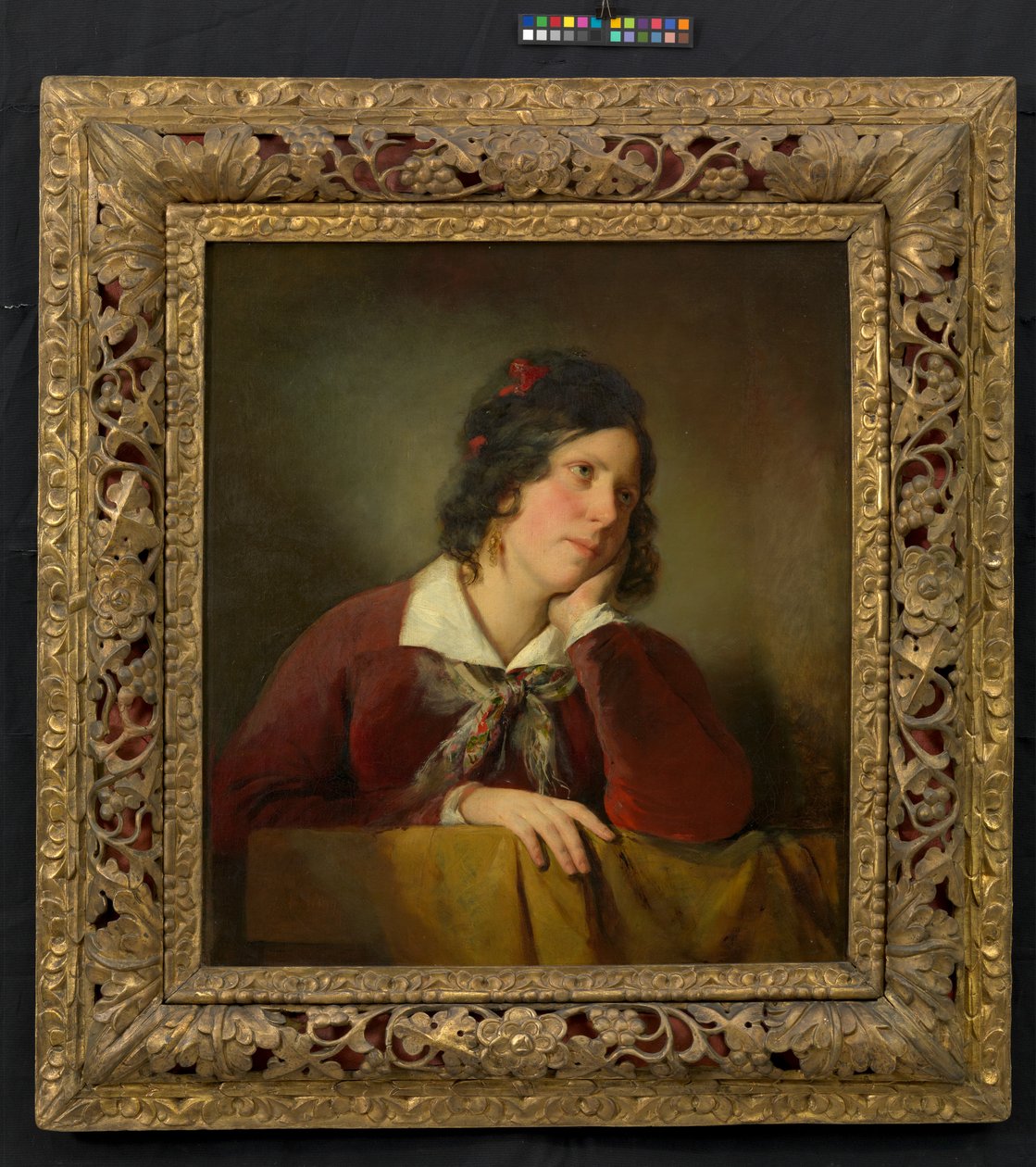 Antonie Amerling med hodet støttet i hånden (kunstnerens første hustru) av Friedrich von Amerling