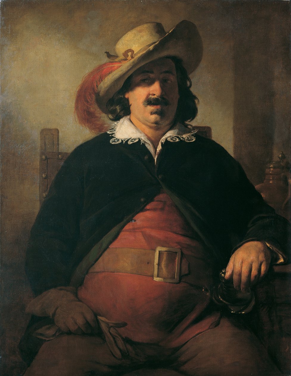 Landskapsmaleren Ignaz Raffalt som Falstaff av Friedrich von Amerling