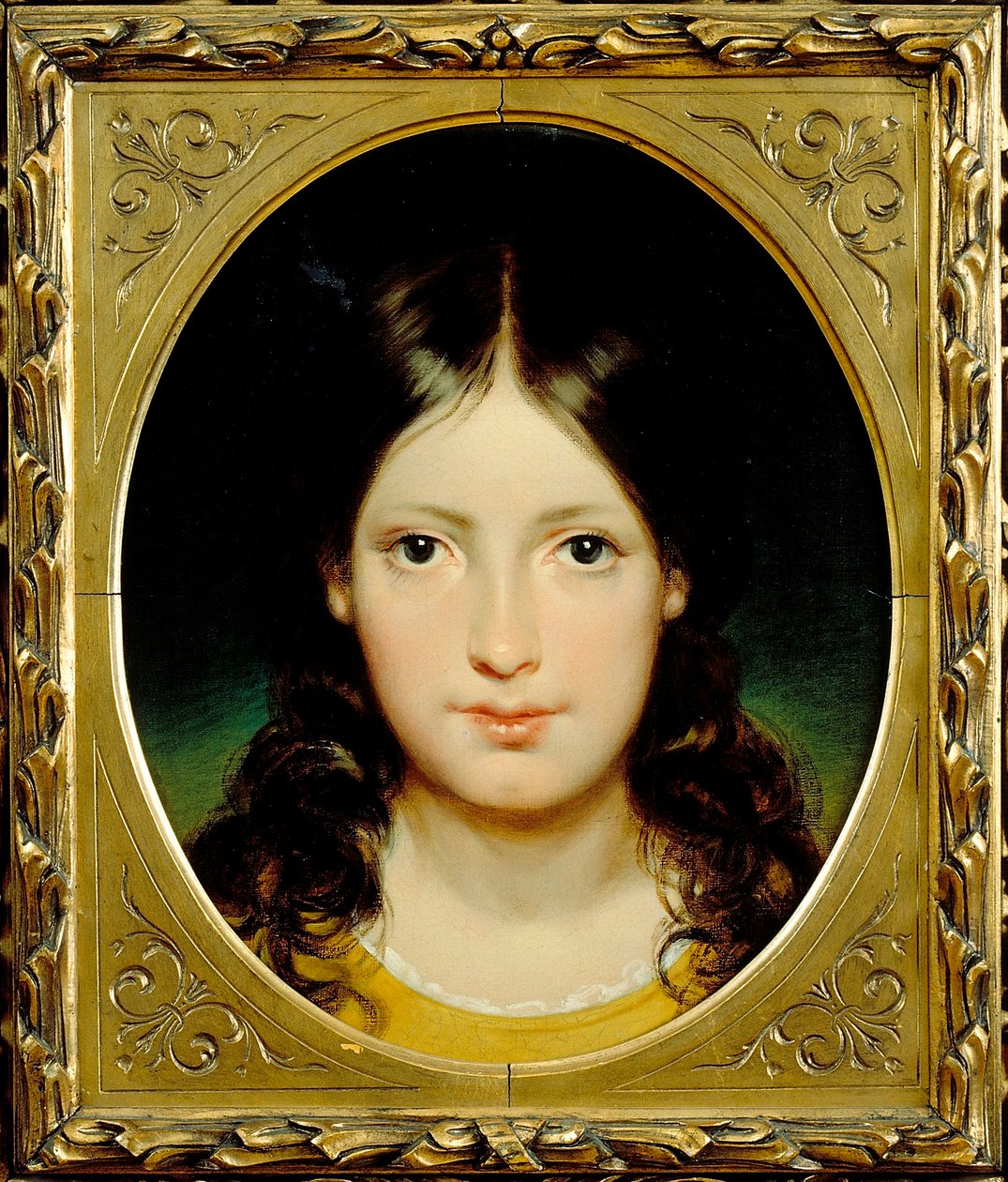""Girl"" (Ung jente) Maleri av Friedrich Ritter von Amerling (1803-1887) ca. 1838 - Olje på lerret Dim 39,5x32,5 cm Moravska galleriet, Brno av Friedrich von Amerling