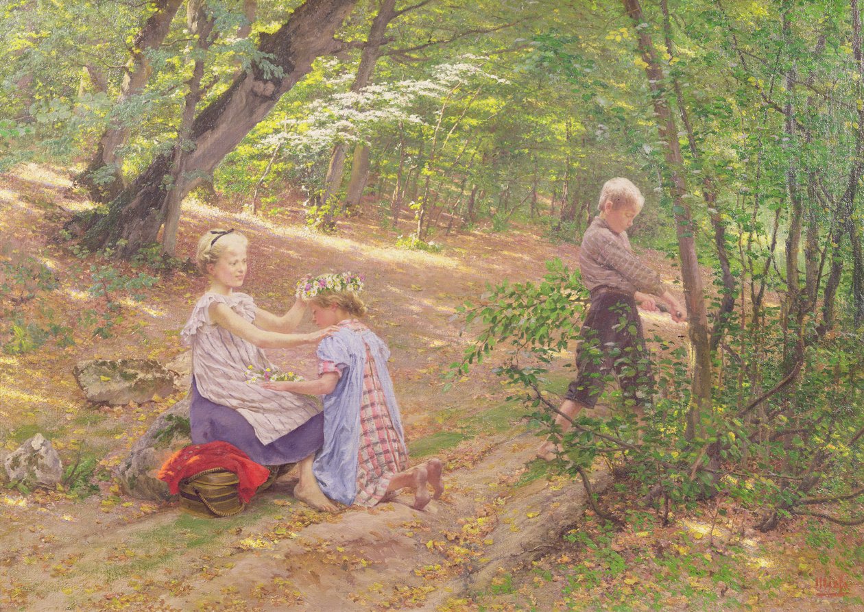 En krans av blomster, 1800-tallet av Frigyes Friedrich Miess