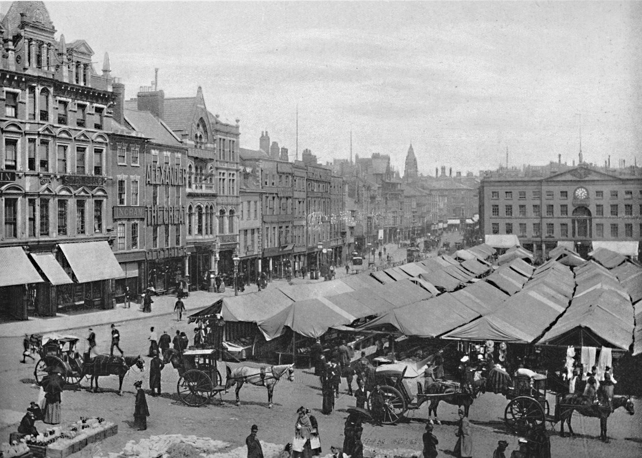 Nottingham: The Market-Place, c1896 av Frith and Co