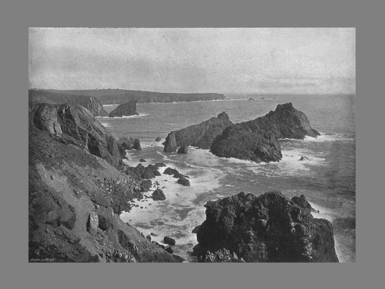 Old Lizard Head og Kynance Cove, c1900 av Frith and Co